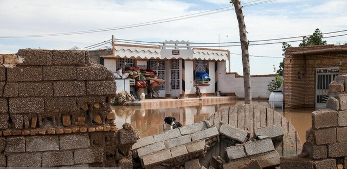 تخریب یک واحد مسکونی بر اثر بارندگی در رامهرمز