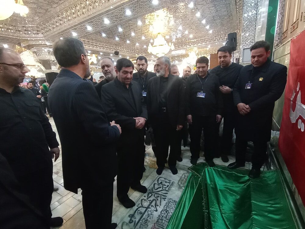 حضور مخبر در مراسم خاکسپاری شهید امیرعبداللهیان