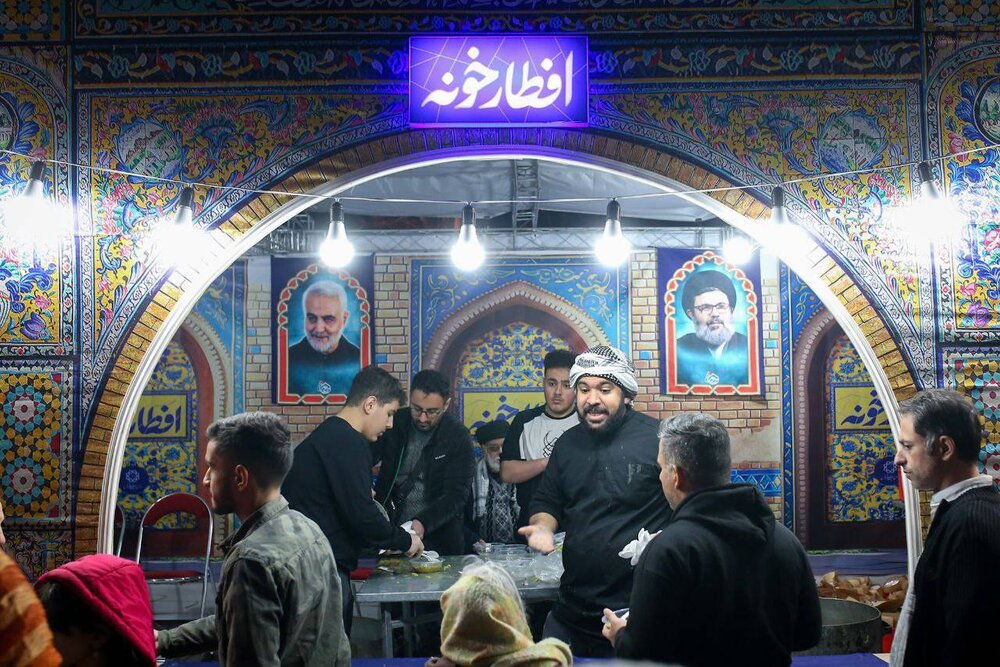 برپایی افطارخانه و ایجاد فانوس اذان گو در بلوار کشاورز